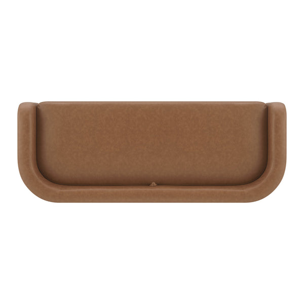 New Pacific Direct Wendy Faux Leather Storage Bench - Stylish Vintage Cider Design, Perfect For Any Room, Easy Assembly! Vintage Cider  1900241-vcd-npd