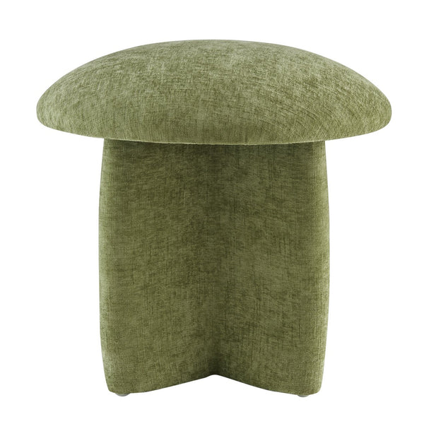 New Pacific Direct Cielo Charming Mushroom-shaped Ottoman In Soft Coral Fabric For Stylish Spaces And Footrest Use Millburry Green 100% Polyester 1900242-707-npd