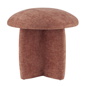 New Pacific Direct Cielo Charming Mushroom-shaped Ottoman In Soft Coral Fabric For Stylish Spaces And Footrest Use Millburry Coral 100% Polyester 1900242-728-npd