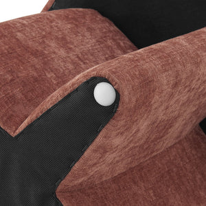 New Pacific Direct Cielo Charming Mushroom-shaped Ottoman In Soft Coral Fabric For Stylish Spaces And Footrest Use Millburry Coral 100% Polyester 1900242-728-npd