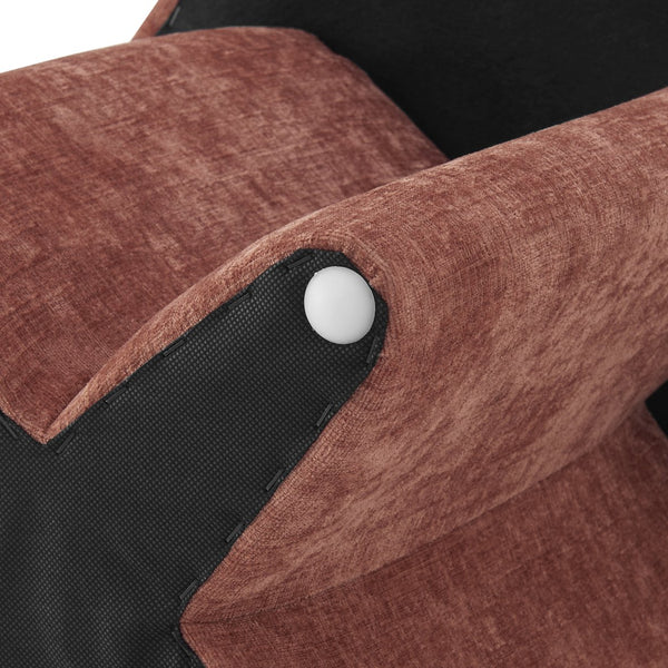 New Pacific Direct Cielo Charming Mushroom-shaped Ottoman In Soft Coral Fabric For Stylish Spaces And Footrest Use Millburry Coral 100% Polyester 1900242-728-npd