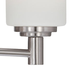 Thomas Lighting Pittman Frosted Glass Cylinder Vanity Light for Modern Bathroom Walls Nickel 19'' Wide 3-Light Vanity Light 190024217