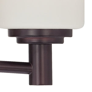 Thomas Lighting Pittman Frosted Glass Cylinder Vanity Light for Modern Bathroom Walls Bronze 19'' Wide 3-Light Vanity Light 190024719
