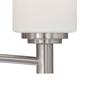 Thomas Lighting Pittman Frosted Glass Cylinder Vanity Light for Modern Bathroom Walls Nickel 24'' Wide 4-Light Vanity Light 190025217