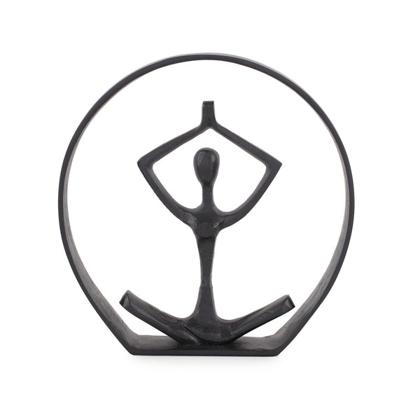 Howard Elliott In The Zen Sculpture - Serene Black Aluminum Yoga Pose Statue For Mindfulness & Tranquility Decor Black Aluminum 190029-howard-elliott