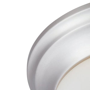 Thomas Lighting Fluor Glass Dome Flush Mount Ceiling Light for Hallways Bedrooms and Powder Rooms 15 inches Nickel 190033217