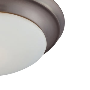 Thomas Lighting Fluor Glass Dome Flush Mount Ceiling Light for Hallways Bedrooms and Powder Rooms 15 inches Bronze 190033715