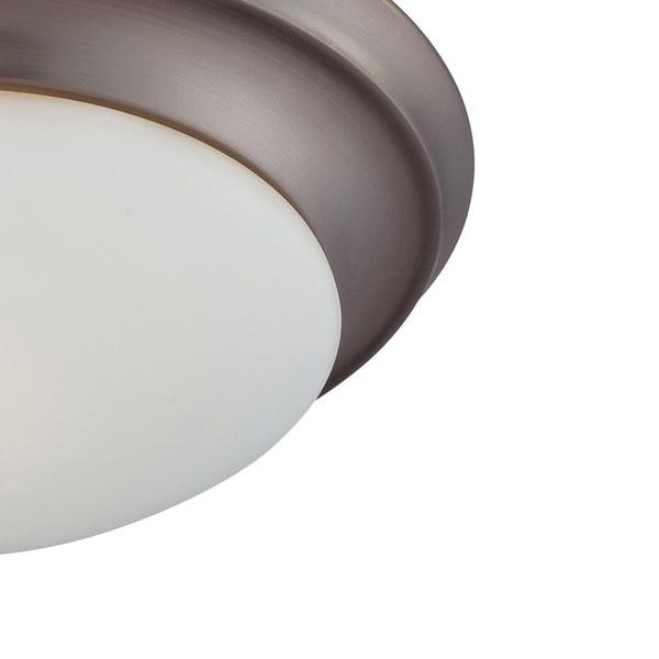 Thomas Lighting Fluor Glass Dome Flush Mount Ceiling Light for Hallways Bedrooms and Powder Rooms 15 inches Bronze 190033715