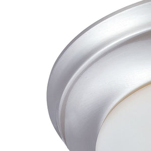 Thomas Lighting Fluor Glass Dome Flush Mount Ceiling Light for Hallways Bedrooms and Powder Rooms 14.25 inches Nickel 190035217