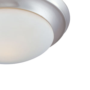 Thomas Lighting Fluor Glass Dome Flush Mount Ceiling Light for Hallways Bedrooms and Powder Rooms 14.25 inches Nickel 190035217