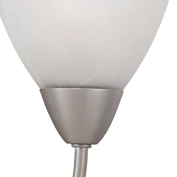 Thomas Lighting Tia Three Light Chandelier with Frosted Glass Shades for Dining and Kitchen Nickel 25.98 inches 190036117