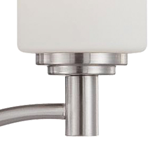 Thomas Lighting Pittman Three Light Chandelier Frosted Glass Cylinders Brushed Nickel Modern Ceiling Fixture 20 inches 190040217