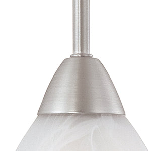Thomas Lighting Tia Frosted Glass Mini Pendant Light Slim Metal Frame for Kitchen or Dining Nickel 190056117