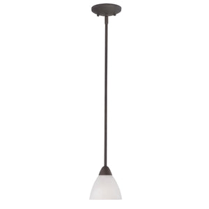 Thomas Lighting Tia Frosted Glass Mini Pendant Light Slim Metal Frame for Kitchen or Dining Bronze 190056763