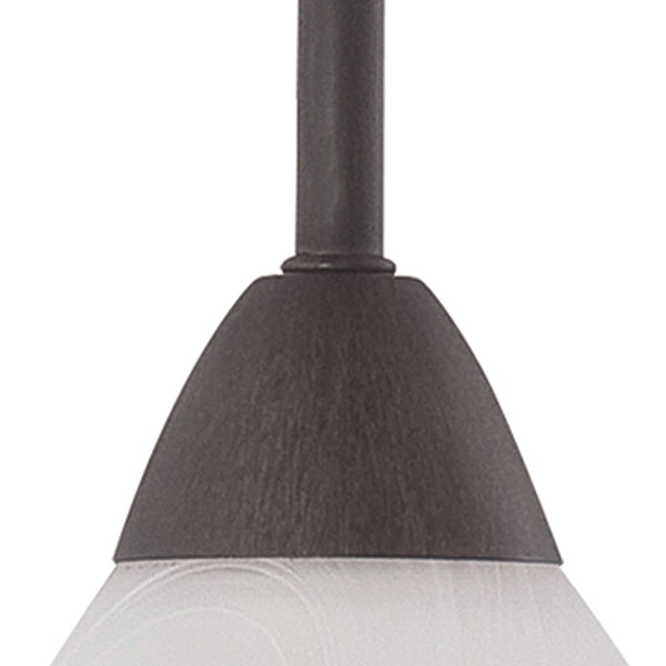 Thomas Lighting Tia Frosted Glass Mini Pendant Light Slim Metal Frame for Kitchen or Dining Bronze 190056763