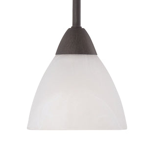 Thomas Lighting Tia Frosted Glass Mini Pendant Light Slim Metal Frame for Kitchen or Dining Bronze 190056763