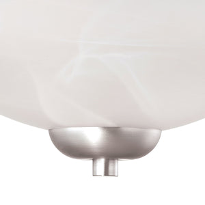 Thomas Lighting Tia Two Light Semi Flush Mount Frosted Glass Shades for Kitchen or Dining Room Nickel 190067117