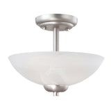 Tia 11.75'' Wide 2-Light Semi Flush Mount - Matte Nickel 190067117 Thomas