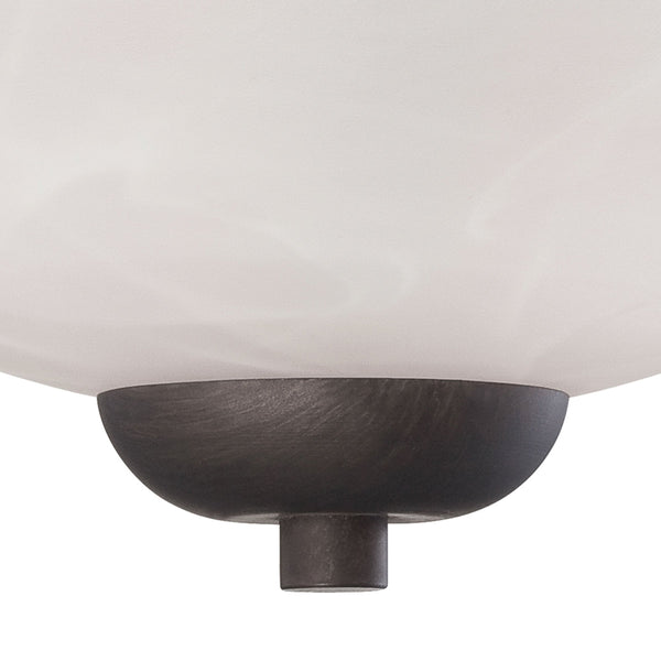 Thomas Lighting Tia Two Light Semi Flush Mount Frosted Glass Shades for Kitchen or Dining Room Bronze 190067763