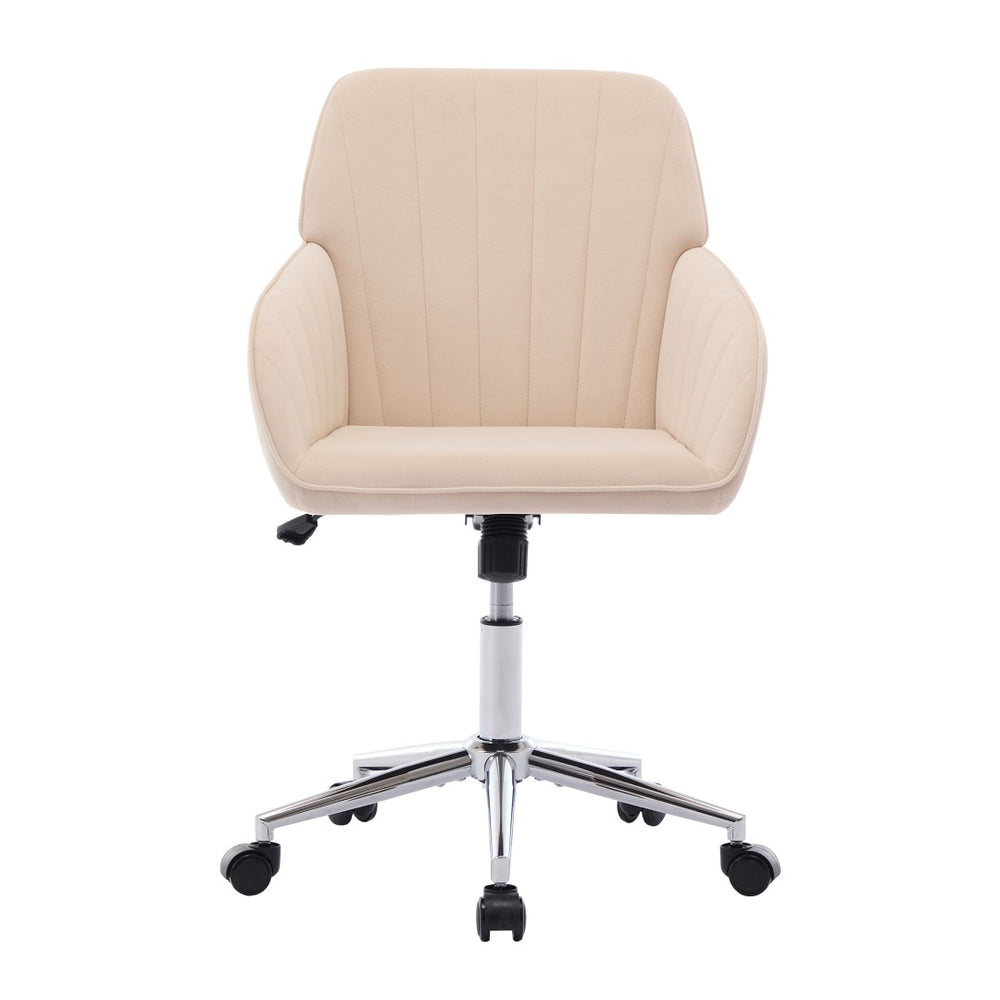 English Elm Ty Adjustable Office Chair - Ergonomic Khaki Velvet Swivel Chair With Memory Foam For Long Comfort W2311P199119-GIGA