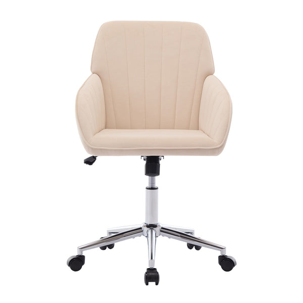 English Elm Ty Adjustable Office Chair - Ergonomic Khaki Velvet Swivel Chair With Memory Foam For Long Comfort W2311P199119-GIGA