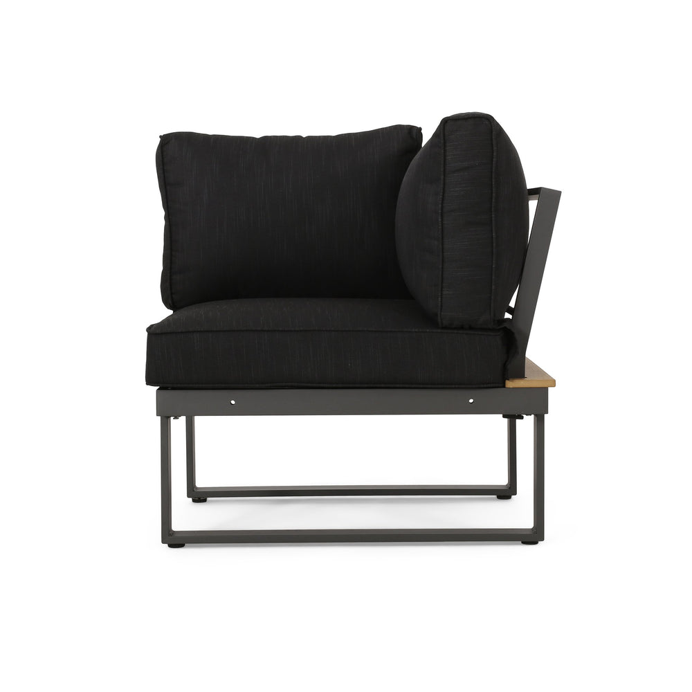 English Elm Christopher Knight Home® - Sterling Stylish Corner And Coffee Table Set – Compact Outdoor Seating With Faux Wood Accents 68939.00FGRY