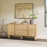 63" Minimalist Scandi Sideboard Coastal Oak MAJD5DCO Walker Edison