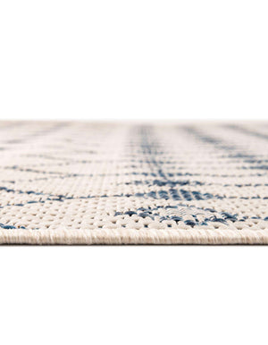 Unique Loom Outdoor Trellis Traliccio Machine Made Trellis Rug Ivory, Navy Blue 10' 0" x 10' 0"