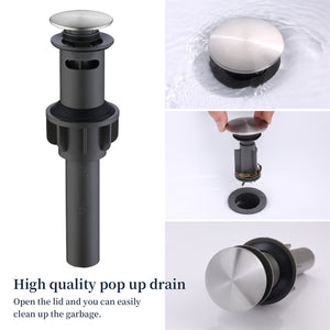 English Elm 2-Handle Widespread Bathroom Faucet In Brushed Nickel | 360° Swivel Spout & Pop-Up Drain Assembly Included T3177P277515
