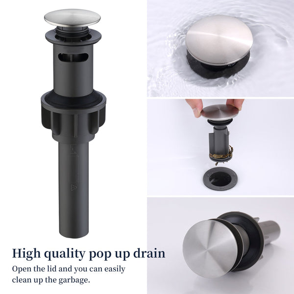 English Elm 2-Handle Widespread Bathroom Faucet In Brushed Nickel | 360° Swivel Spout & Pop-Up Drain Assembly Included T3177P277515