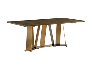 Lexington Sligh Gateway Flip-top Console: Stylish Mocha Finish With Asymmetrical Metal Base For Modern Home Design Delshire Wood 190-470