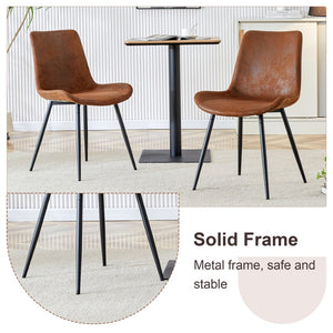 English Elm Expandable Walnut Mdf Dining Set with Six Cushioned Fabric Chairs for Modern Interiors W1151S04715
