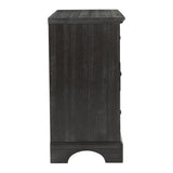 OSP Home Furnishings Farmhouse Basics 3 Drawer Chest Rustic Black