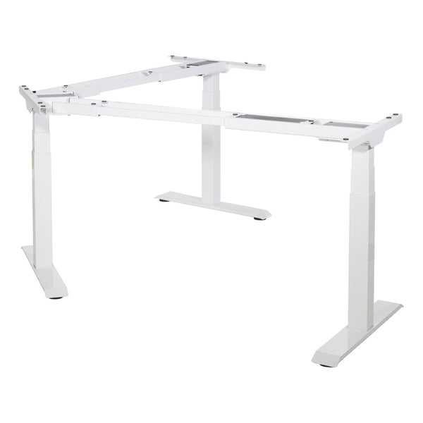 OSP Home Furnishings 3-way Adjustable Table Base with Three Height Positions for Dining or Work Surfaces Wjite OYF333-WT