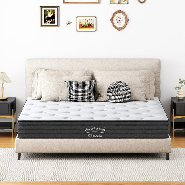 English Elm Queen Size 10-Inch Hybrid Mattress - Medium Firm, Cooling Comfort, Motion Isolation & Breathable Design W2889P310472-GIGA