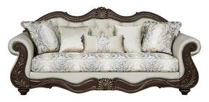 English Elm Pierce 5-Piece Living Room Set In Beige Fabric & Cherry Finish: Elegant Comfort For Every Home B2726S00283-GIGA