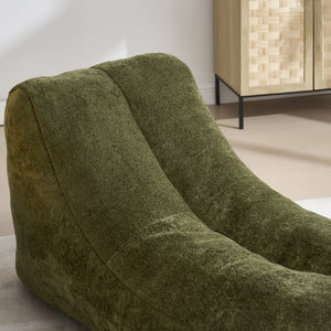 English Elm Creative Bean Bag Sofa Chair with Plush Superfiber Cover and Soft Foam Filling for Luxe Comfort Olive Green W1996P266262