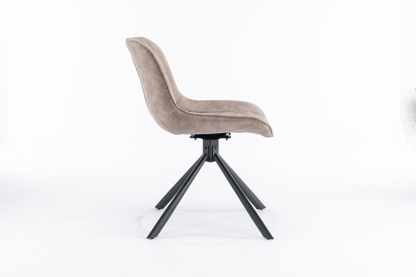 English Elm Mid-Century Modern Tufted Swivel Accent Chairs, Set Of 2 - Stylish Upholstered Dining Room Seating T3903P405988