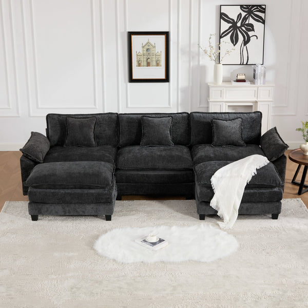 English Elm Wider Ergonomic Loveseat with Breathable Chenille Upholstery, Modular Design, Plush Double-Layer Cushioning W1143S00040 W1143S00040
