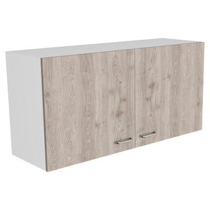 English Elm Oklahoma Wall Cabinet Two Doors – Space-Saving Particleboard Storage 39.3"W x 19.3"H Sleek Design Multicolor 42 L x 25 W x 4 H B128P148949