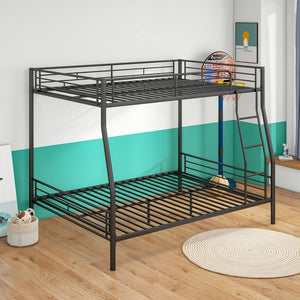 English Elm Heavy Duty Steel Full Over Queen Bunk Bed Adult Guest Room Powder Coat Frame W840S00001