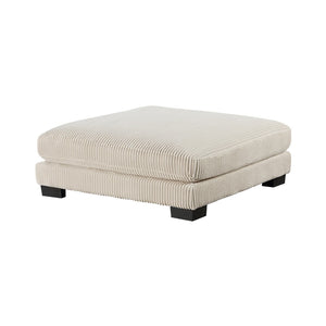 English Elm Rix Large Square Corduroy Ottoman with Wood Frame for Living Room Seating B056P416889