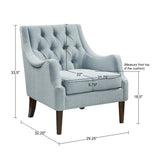 Qwen Transitional Button Tufted Accent Chair