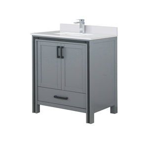English Elm Dark Grey Bath Vanity 30" W X 22" D With Cultured Marble Top, Faucet, And Soft-Close Storage Solutions B2731P260594