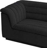 Cascade Black Boucle Fabric Chair 191Black-C Meridian Furniture