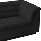 Cascade Black Boucle Fabric Chair 191Black-C Meridian Furniture