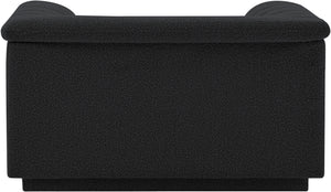 Cascade Black Boucle Fabric Chair 191Black-C Meridian Furniture