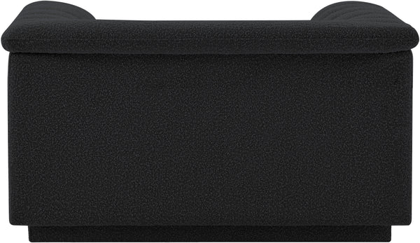 Cascade Black Boucle Fabric Chair 191Black-C Meridian Furniture