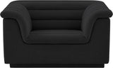 Cascade Black Boucle Fabric Chair 191Black-C Meridian Furniture