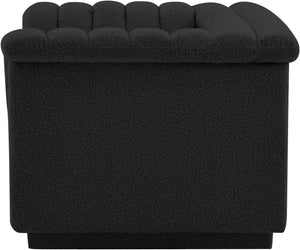 Cascade Black Boucle Fabric Chair 191Black-C Meridian Furniture